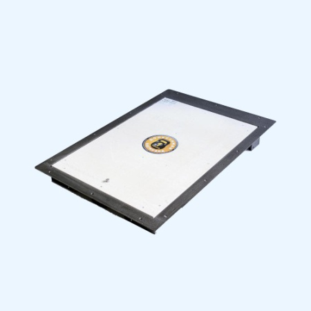 Портал 60х90 Стальной напольный люк с газовыми амортизаторами